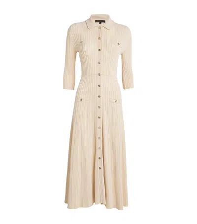 MAJE SEQUINNED RIBBED MIDI DRESS