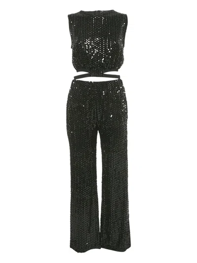 Pre-owned Maje Sequinned Two-piece Suit In Black