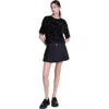 Maje Lequinou Velvet And Sequin Top In Black
