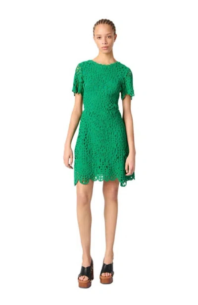 Maje Short Crochet Dress