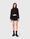 Maje Short Embroidered Jacket In Black