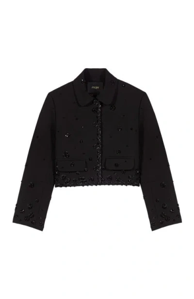 MAJE MAJE SHORT EMBROIDERED JACKET