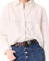 Maje Short Embroidered Shirt In White