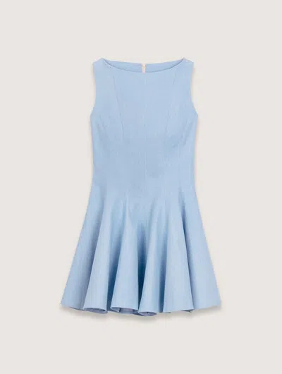 MAJE SHORT FLARED COTTON DRESS