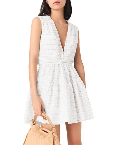 MAJE SHORT FLARED OPEN BACK DRESS