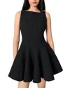 Maje Risolela Tweed Mini Dress In Black