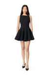 Maje Risolela Tweed Mini Dress In Black