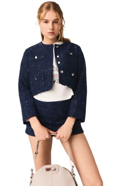 MAJE MAJE SHORT JACKET WITH PATCH POCKETS