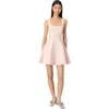 Maje Patterned-jacquard Mini Dress In Pale Pink
