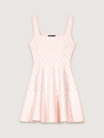 MAJE SHORT JACQUARD KNIT DRESS