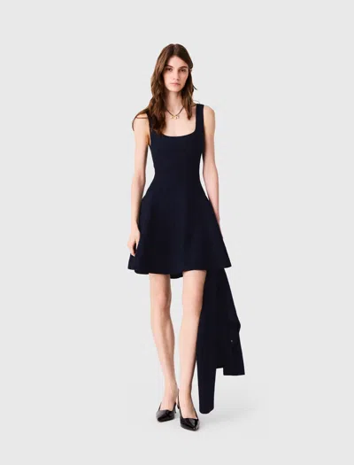 Maje Short Jacquard Skater Dress In Multi