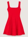 Maje Minikleid Aus Tweed Aus Einer Baumwollmischung In Red