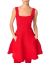 Maje Minikleid Aus Tweed Aus Einer Baumwollmischung In Red