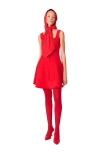 Maje Minikleid Aus Tweed Aus Einer Baumwollmischung In Red