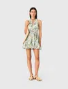 Maje Short Patterned Backless Dress In Multi