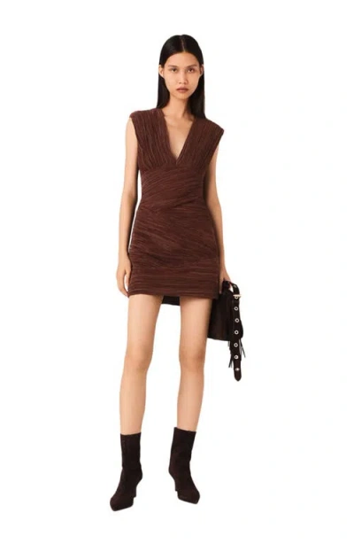 MAJE MAJE SHORT PLEATED DRESS