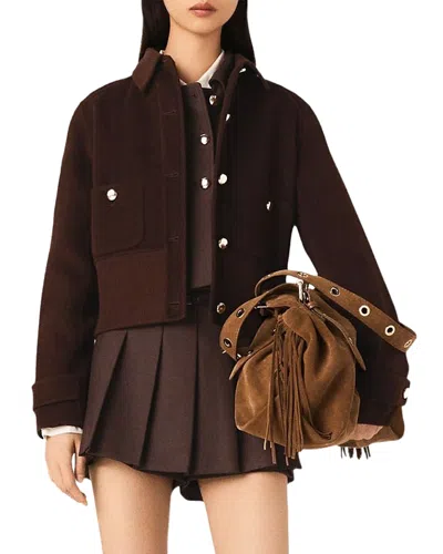 MAJE SHORT REVERSIBLE COAT
