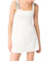 Maje Robe Courte En Satin In White