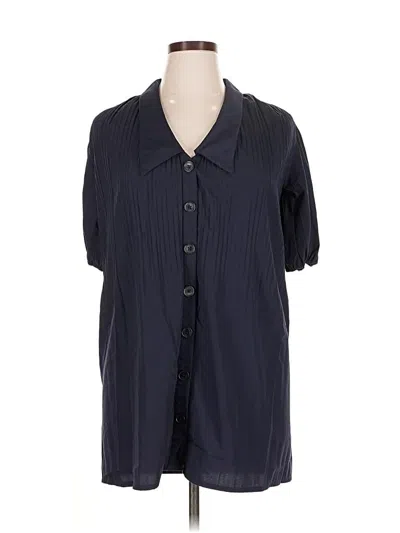 Pre-owned Maje Short Sleeve Blouse In Black