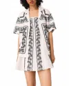 Maje Short-sleeved Embroidered Shirt In White