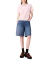 Maje Short Sleeve Jewel Neck Tee In Neutral