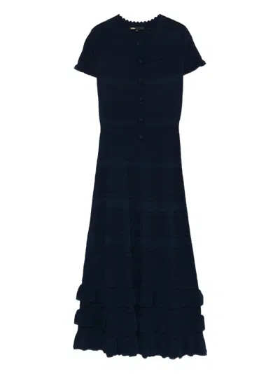Maje Kleid Mit Kurzen Ärmeln In Blue