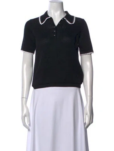 Pre-owned Maje Short Sleeve Polo In Blue