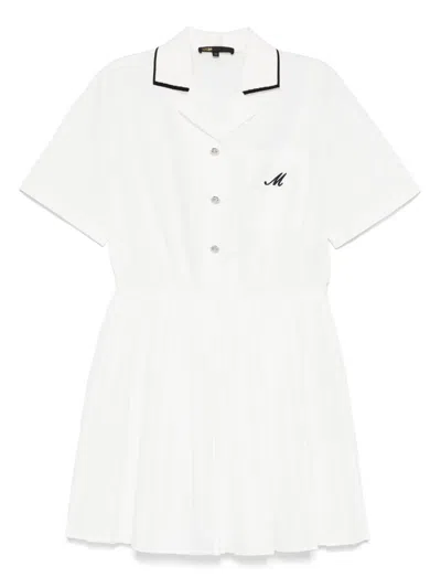 Maje Short-sleeve Shirt Dress In White