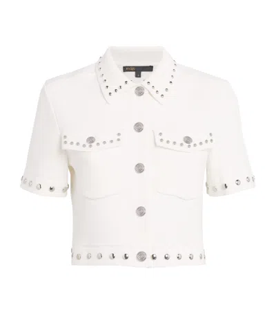 MAJE SHORT-SLEEVE STUDDED JACKET