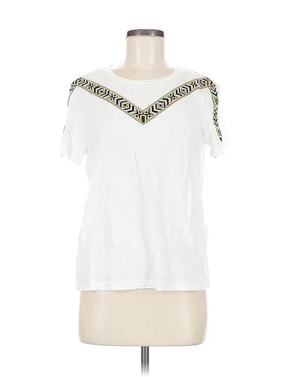 Pre-owned Maje Short Sleeve T-shirt In White