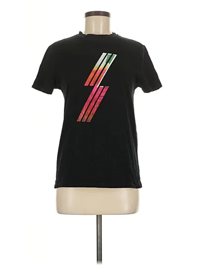 Pre-owned Maje Short Sleeve T-shirt In Black