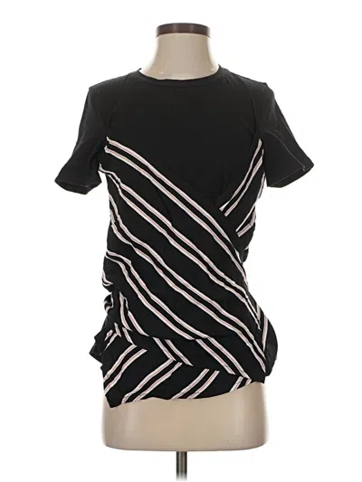 Pre-owned Maje Short Sleeve T-shirt In Black