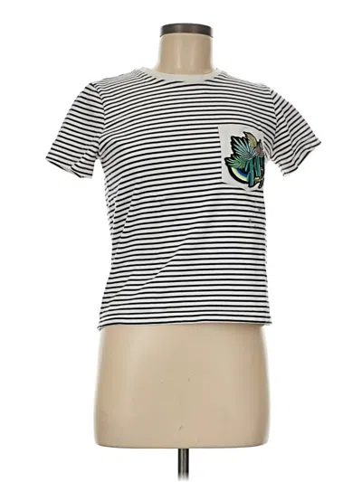 Pre-owned Maje Short Sleeve T-shirt In White