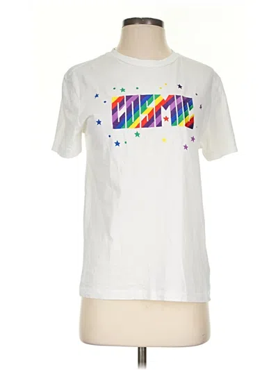 Pre-owned Maje Short Sleeve T-shirt In White