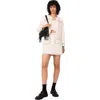 Maje Short Topstitched Knit Skirt In White