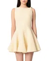 Maje Short Tweed Dress In Yellow