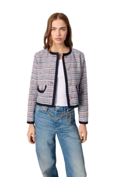 Maje Short Tweed Jacket In Multi