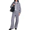 Maje Short Tweed Jacket In Grey