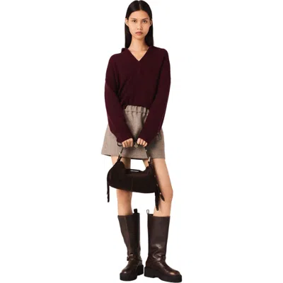 MAJE MAJE SHORT WOOL BLEND SKIRT