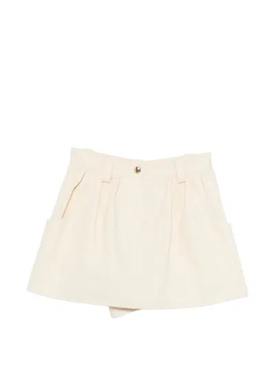 Maje Side-pocket Shorts In Neutral