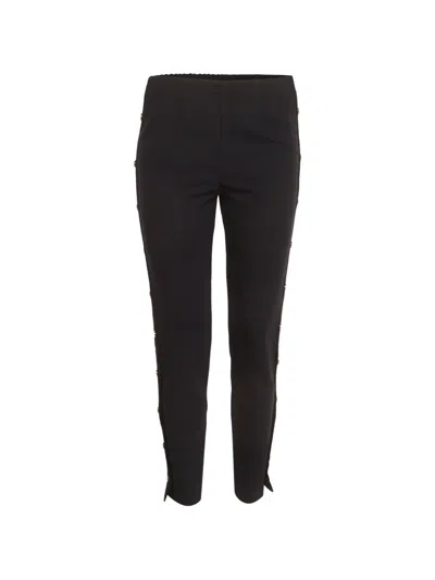 Pre-owned Maje Side-opening Jersey Trousers In Blue