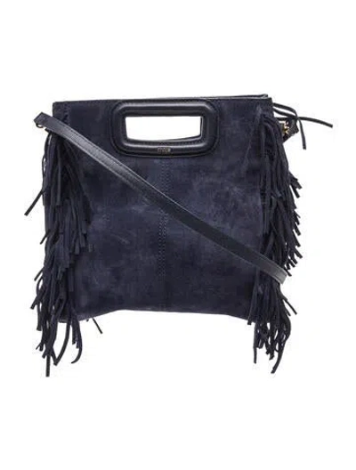 Pre-owned Maje Signature Crossbody Bag In Blue