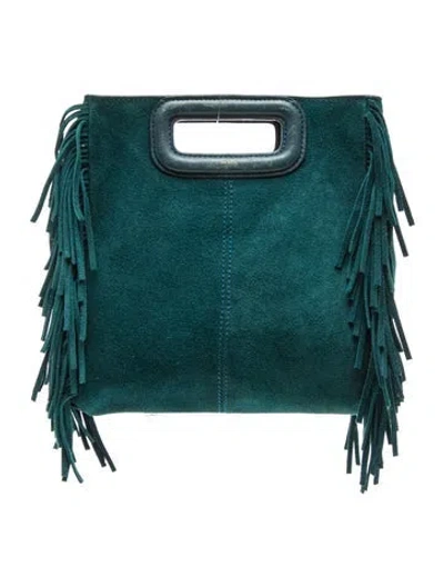 Pre-owned Maje Signature Top Handle Bag In Green