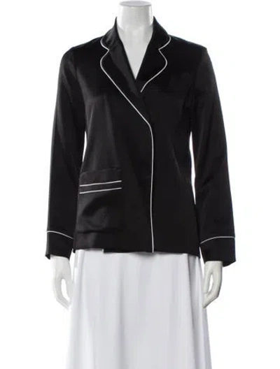 Pre-owned Maje Silk Blazer In Gray