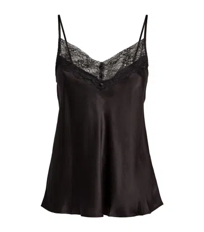 Maje Silk Cami Top In Black