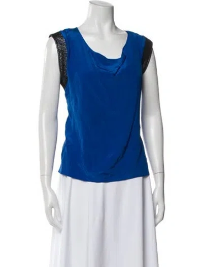 Pre-owned Maje Silk Cowl Neck Blouse