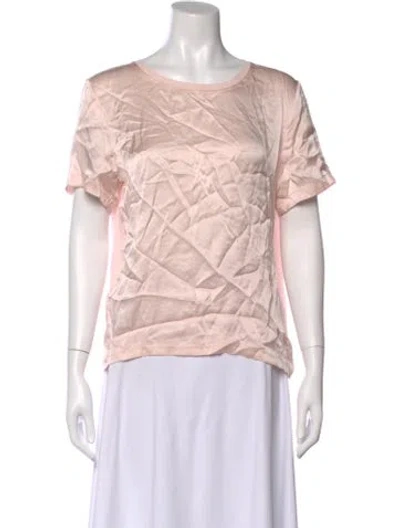 Pre-owned Maje Silk Crew Neck Top In Pink