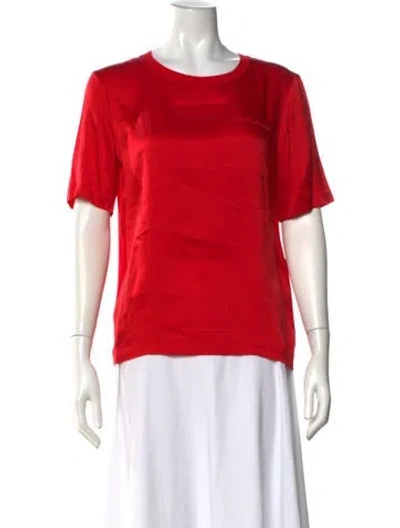 Pre-owned Maje Silk Crew Neck T-shirt In Red