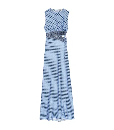 Maje Silk Cut-out Maxi Dress