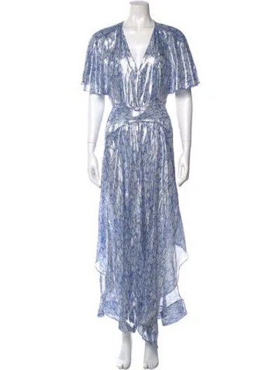 Pre-owned Maje Silk Long Dress